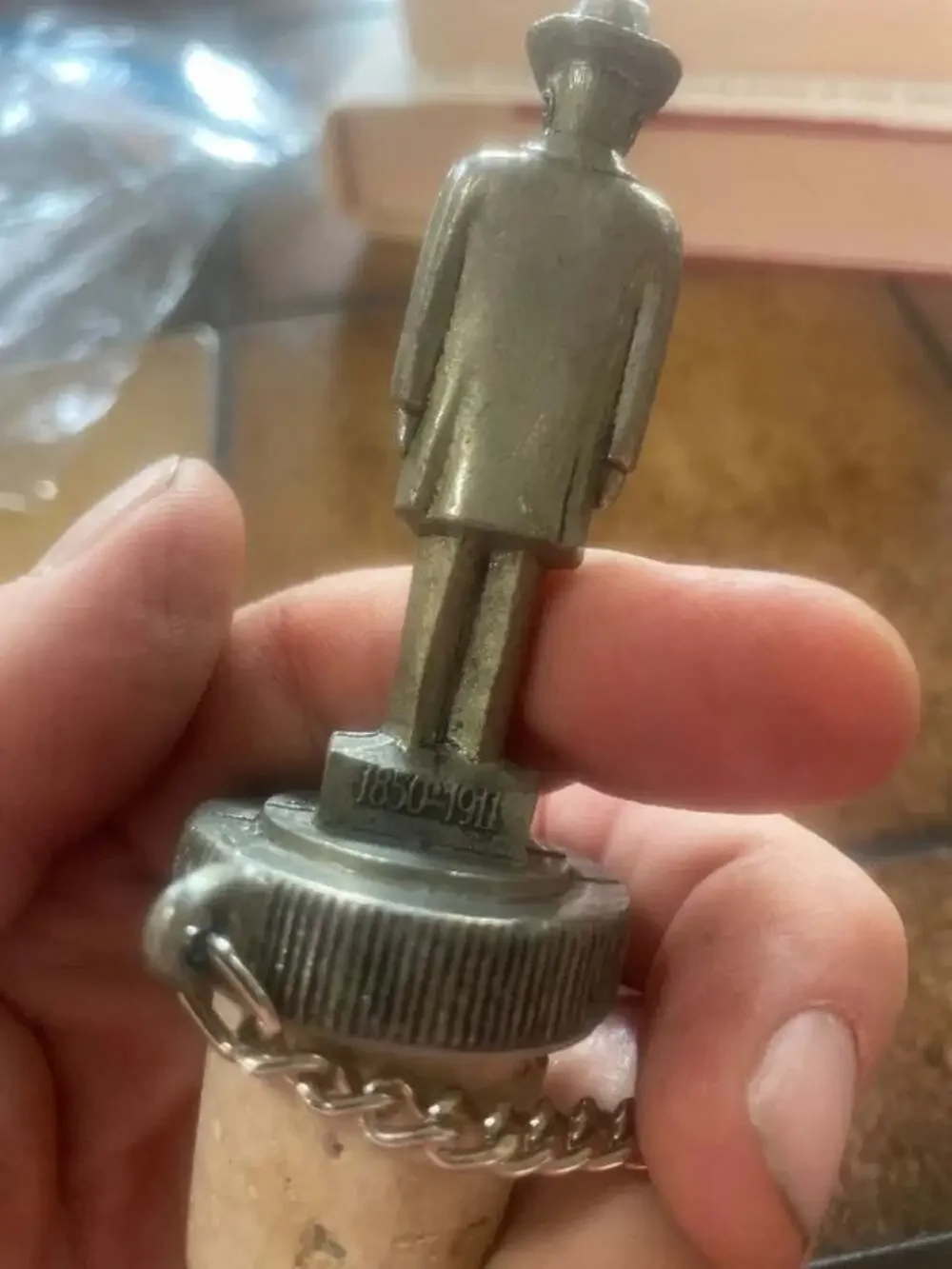 Vintage Jack Daniel's Pewter Bottle Stopper - Collectible Wine & Whiskey Cork